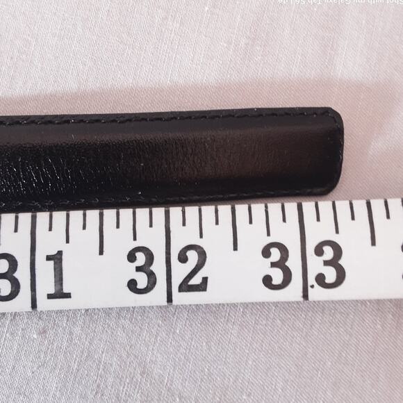 Beacon Hill Belt Skinny Large 29" to 31" Waist Semi Aniline Black Leather - Picture 12 of 14